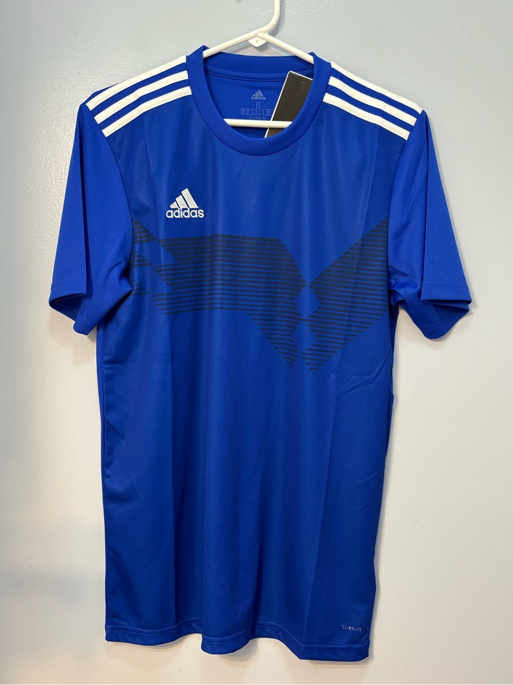 Adidas Campeon 19 Soccer Jersey Bold Royal Blue White Men's Small NWT